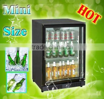 Two Glass Doors Black Bar Fridge/refrigerator(CE approval)