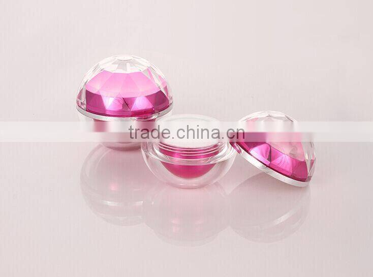 Ball shaped acrylic cream jar, cosmetic packaging JS-O02