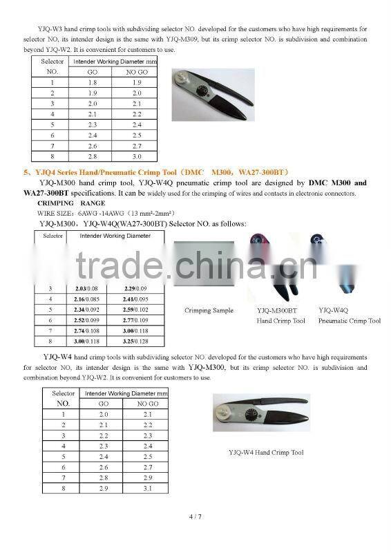 YJQ-W2Q-BM2 Pneumatic crimp tool wire range 12-26AWG used in electronic connectors