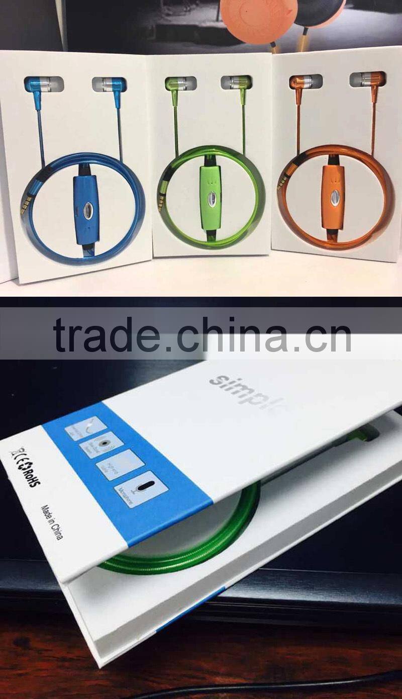 Best Price Led glowing Earphones, EL light earphone wired light earbud led earphones