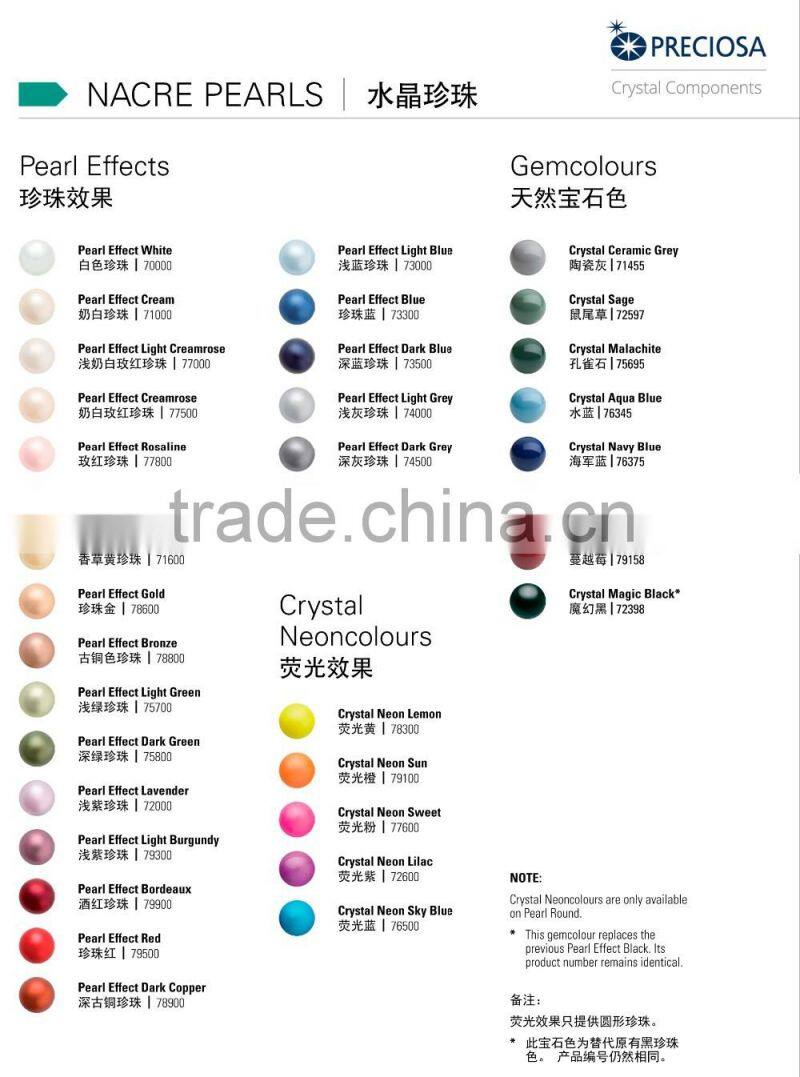 PRECIOSA Nacre Pearls Round shape in Cream color