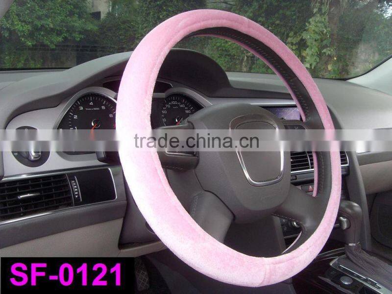 pinky fur steering wheel cover