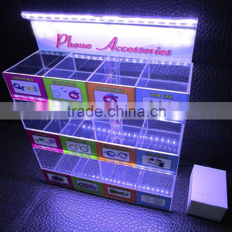 SSW-CA-101 Acrylic Head-set Counter Top Display with LED lights