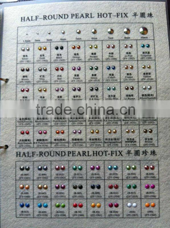 Half-Round Pearl Hot-fix Rhinestones