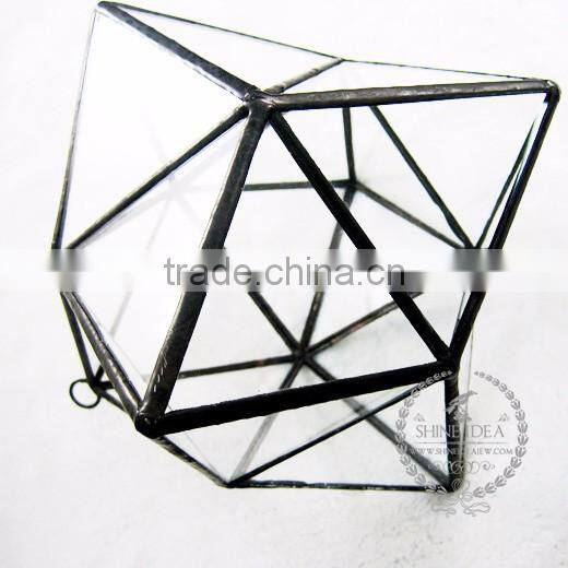 11*11*16cm geometric polyhedron glass terrarium flower arrangement air plant planter greenhouse home decoration 0100018