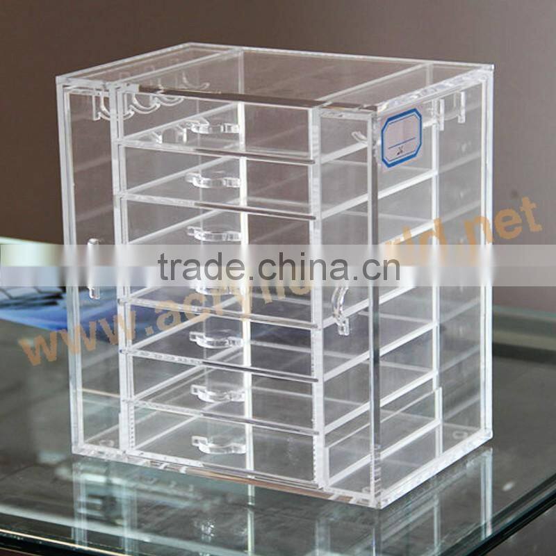 6 drawer lucite makeup organizer