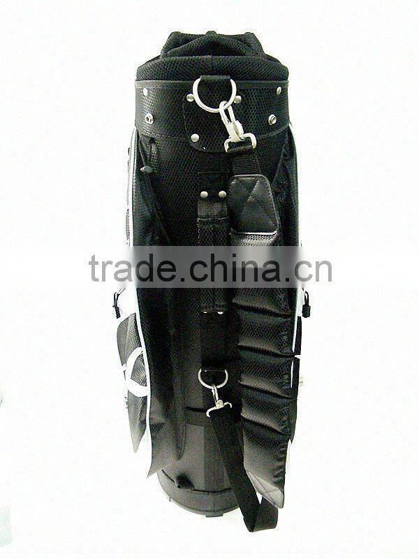 nylon golf cart bag with cooler pocket