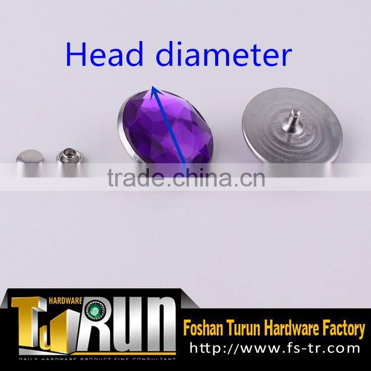 Wholesale fashion leather decorative rhinestone rivets stone rivets