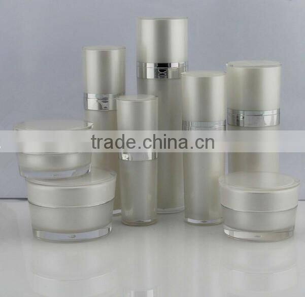cone shape plastic lotion bottle 30ml acrylic bottle cosmetic packaging white color