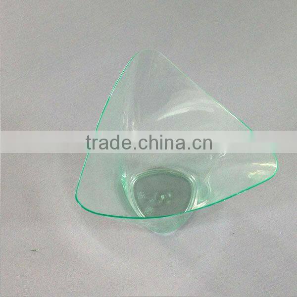 Transparent or Blue Plastic disposable dessert container