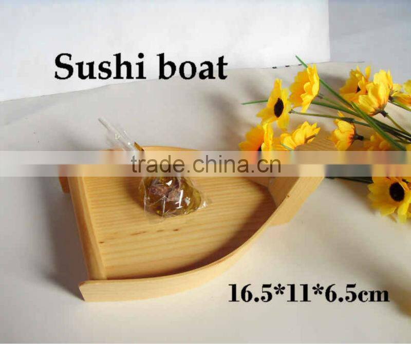 wood sushi boat