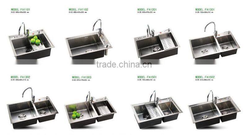 62x48cm SUS304 sigle Bowl modern designs stainless steel kitchen sink