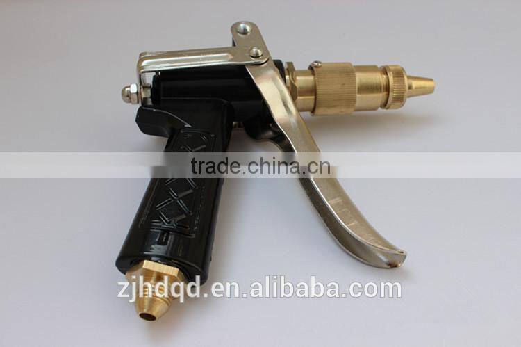 car washing spray gun , washing gun with brass head and button , black hand shank