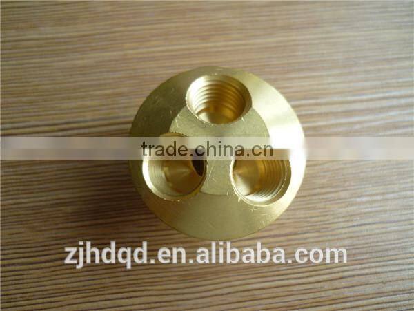 3 way german type brass quick connector,brass fitting