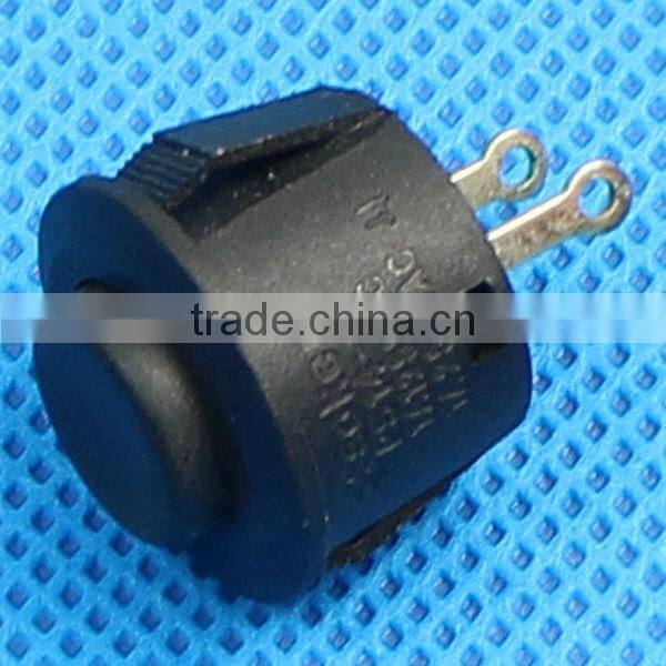 PS14-1R OFF-(Momentary ON) 12mm black push button switch