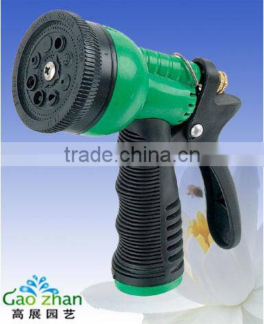 7-PATTERN adjustable water hose nozzle with plastic nut