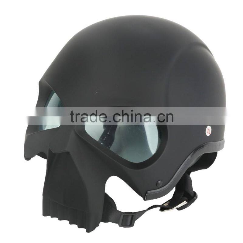 3D DOT Skull Skeleton Half Motorcycle Chopper Biker Cruiser Adult Helmet Shorty
