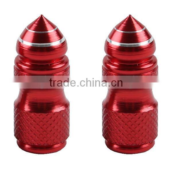 Motorcycle Universal Red 2PCS helix shape Tire Air Valve Stem Caps fit all new