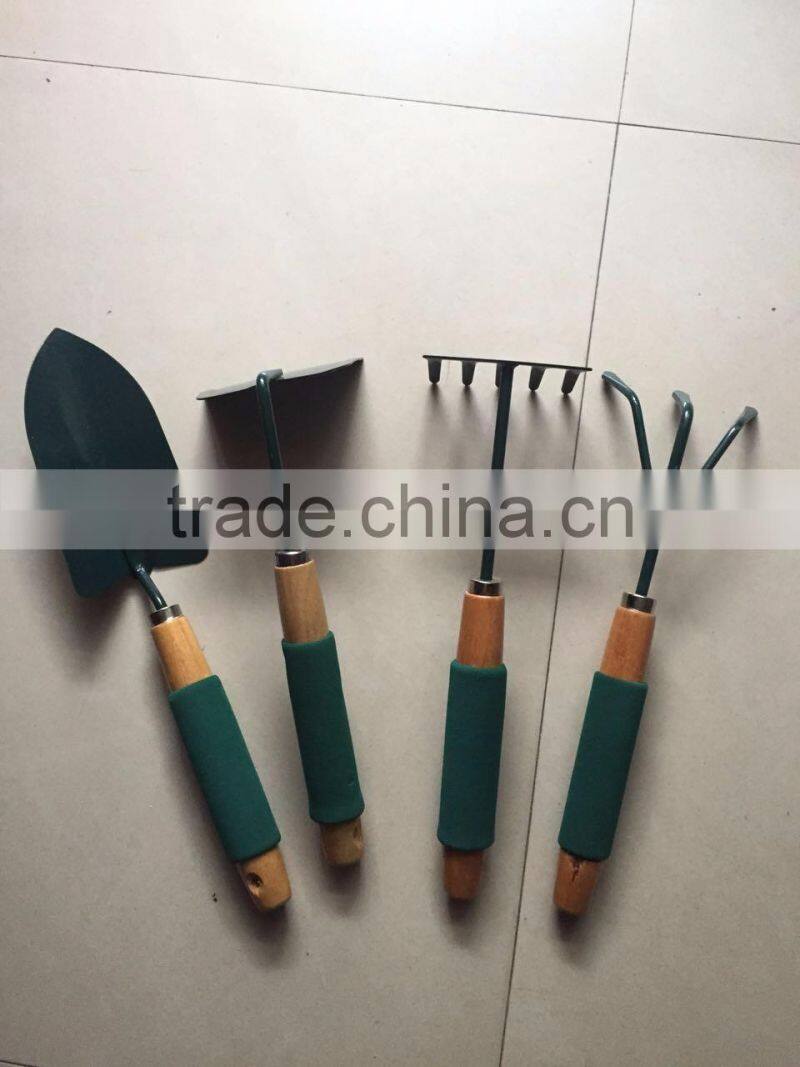 garden tool and knee pad set tools with wood handle and soft sponge grip