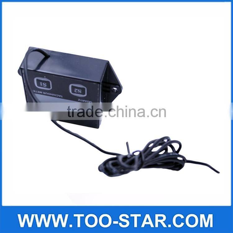 Black LCD Digital Tach/Hour Meter Tachometer Gauge For 2/4 Stroke Gas Engine