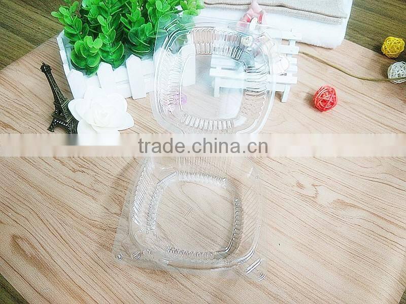 clamshell plastic hamburger box, PS cake container