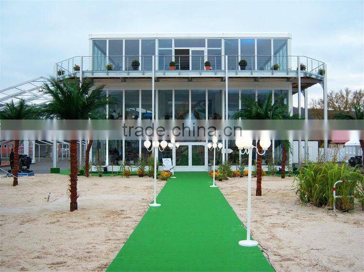 Luxury multi-level structure wedding events tent with lighting for sale