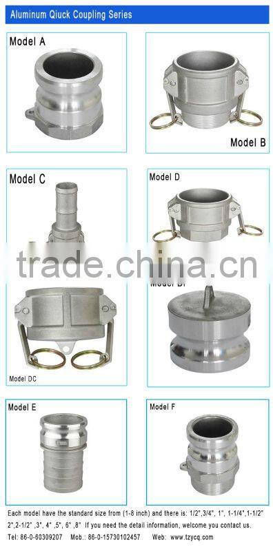 Made in China 2 inch aluminum quick coupling hose connectors