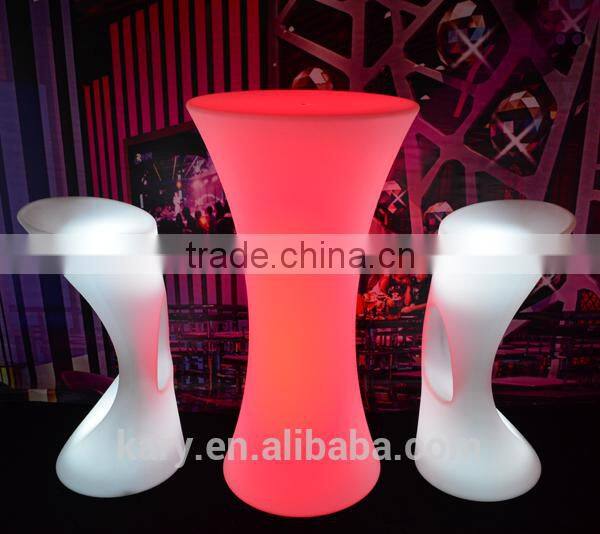 Furniture With LED Lights Inside High Bar Table Lighting LED Cocktail Bar Table