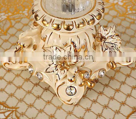 White ceramic carving stand K9 clear crystal table lamp with lampshade