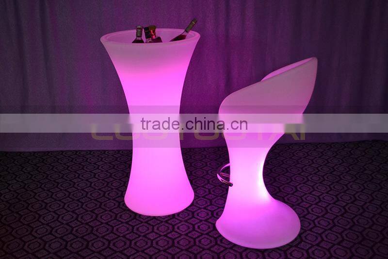 2015 New design modern 42'' high-grade led bar stool high back wing chair LED light stool chair LTT-BS04