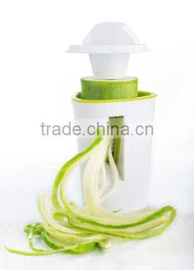 2 in 1 multifunctional plastic kitchen tools manual citrus juicer and spiral vegetable slicer grater