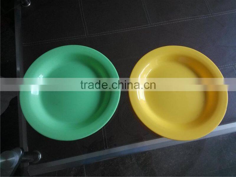 BPA free round salad bowl christmas lastic plate