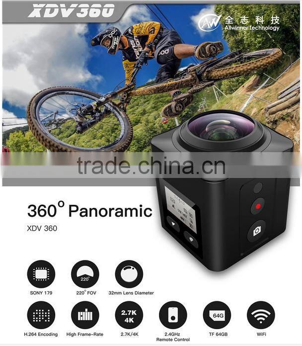 2016 New Unique Design HD Cube Mini 360 Degree Full View Sports Camera Wifi Mini Camera Waterproof 1080P Sports Camera