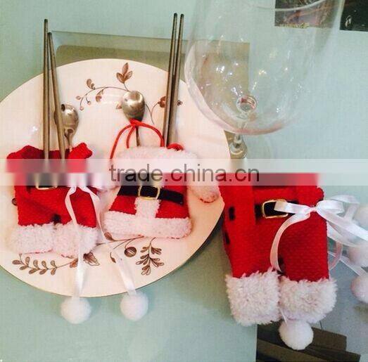 Hot-selling Christmas Tableware Storage Kits Cute Christmas Table Knife And Fork Decorative Cover Holder, Christmas Decorations