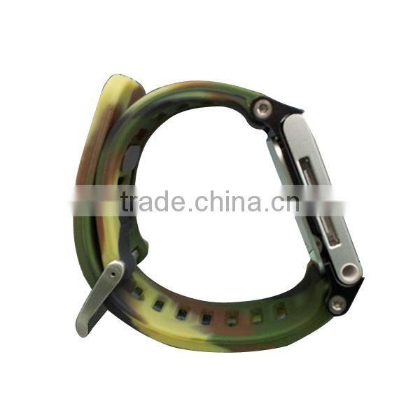 nice design silicone camouflage watchband for mens watch