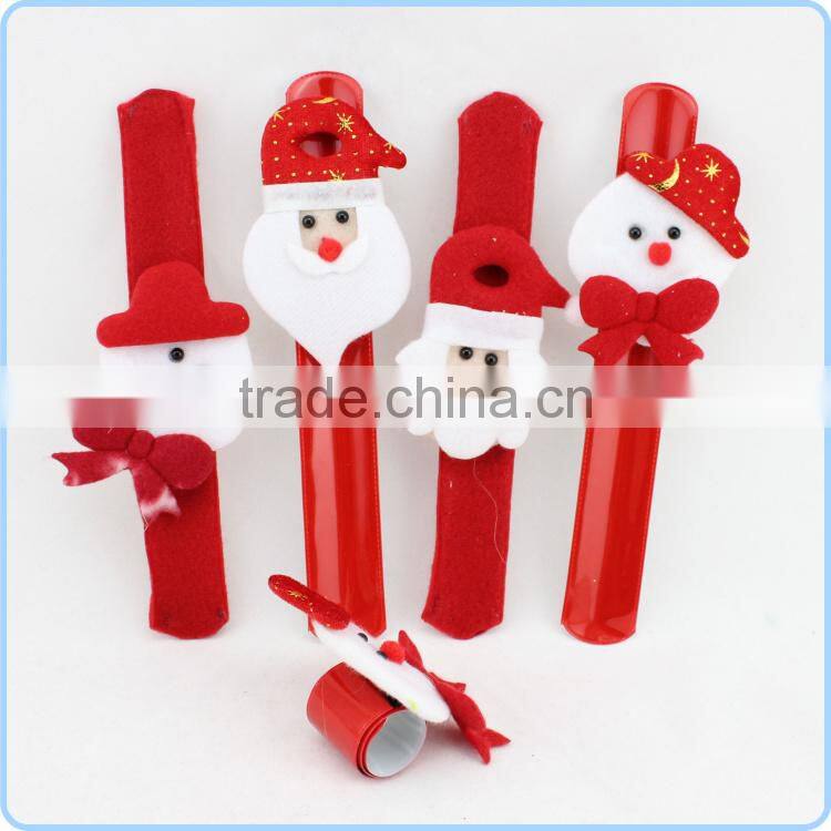 Novelty Christmas Wrist Decoration Toys Snowman Slap Bands Pat Circle for Kids & Adults Christmas Supplies Gift