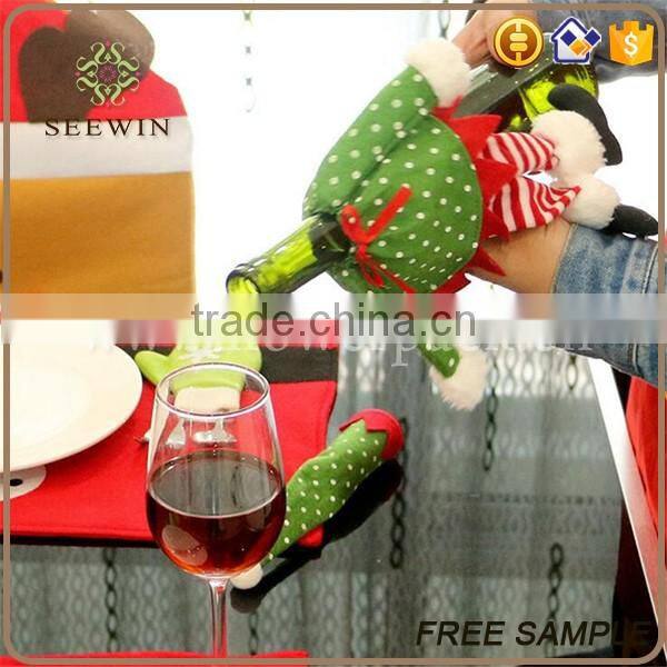wholesale christmas novelty product wine bag stocking