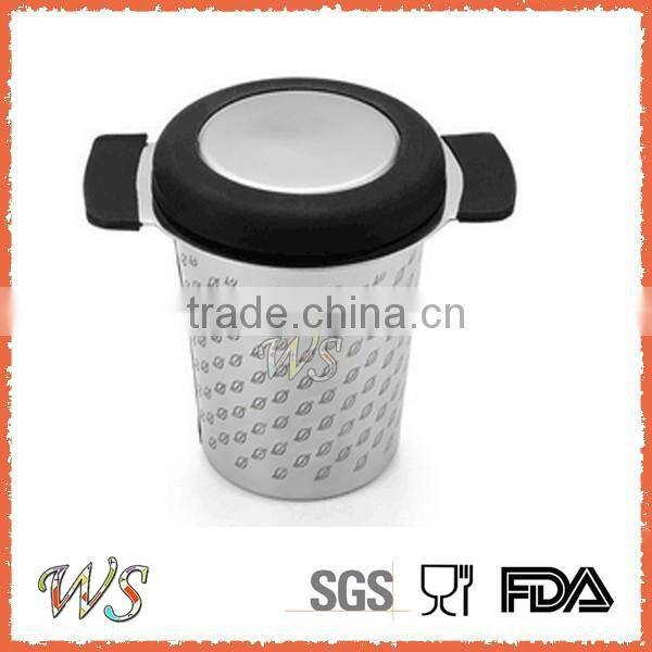 WS-IF004 Stainless steel tea infuser with silicone handle/Tea cup