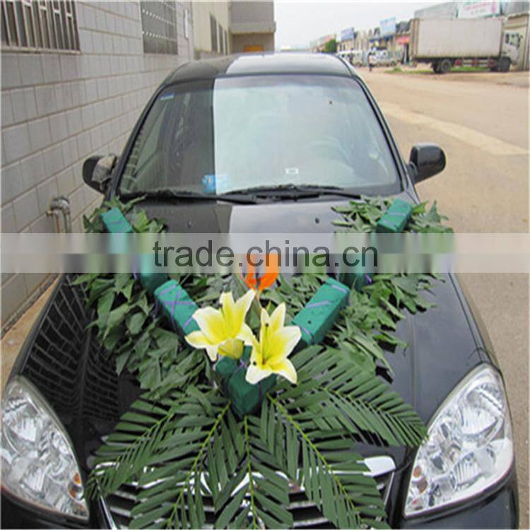 wet green square floral sponge for flowers plants