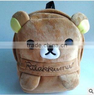 promotional cartoon plush bear shape Backpack for kids