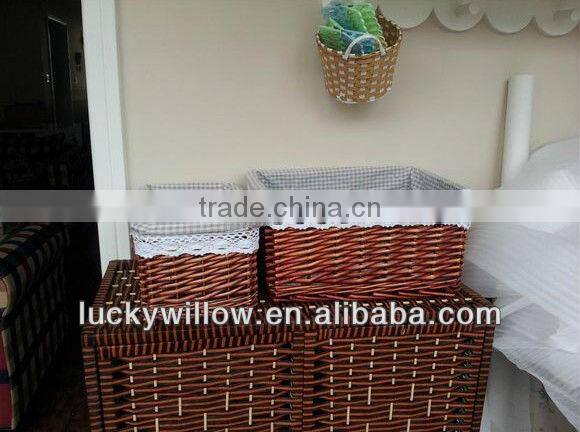 wicker baby clothing storage basket storage