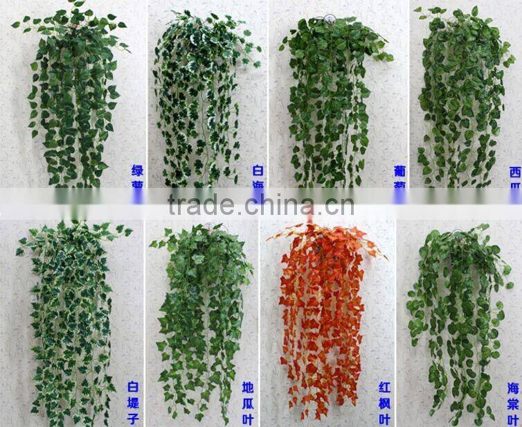 silk hanging vines for decoration,popular interior hanging plastic vines