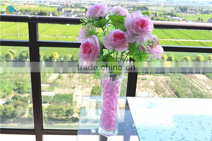 noble factory outlet pink transparent glass vases