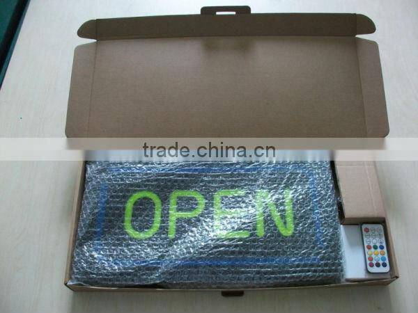 Outdoor restaurant open LED sign display board /full color LED open display sign can be customized