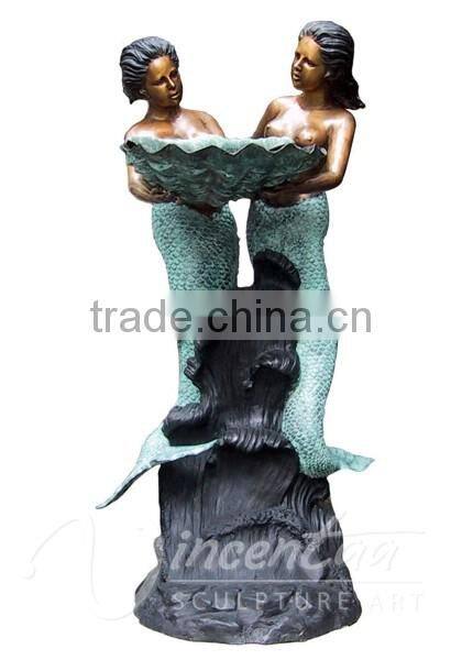 garden water mermaid fountain