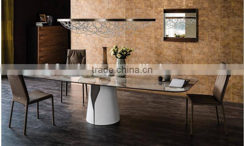 Momoda luxury Italy modern furniture 1PC custom made 8-12 chairs marble top dining table Dubai middle east dining room furniture