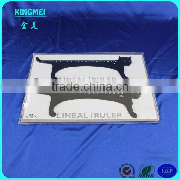 Custom distinctive red acrylic wall clock with animal pattern