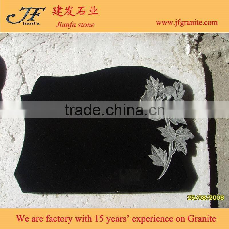 carved rose headstone black granite pet headstone tombstone flower shape sculpture