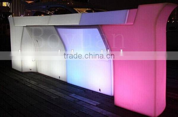 modern 16 colors changing party used nightclub furniture bar counter design with a ice bucket