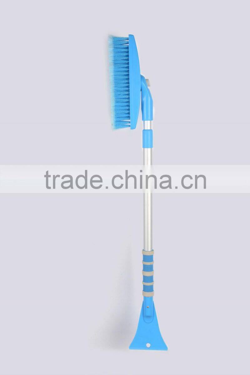 snow brush with ice scraper Two section telescopic aluminum handle